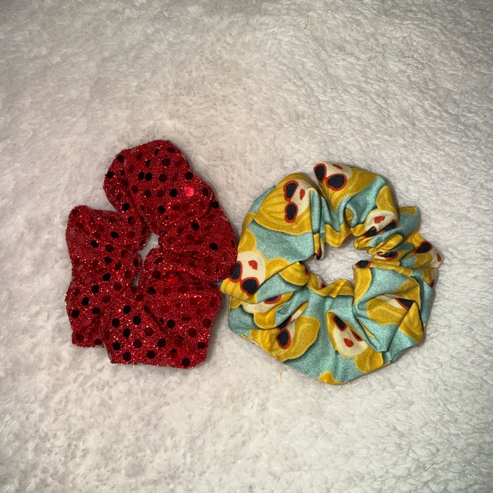 Taylor Swift RED set of 2 handmade scrunchies